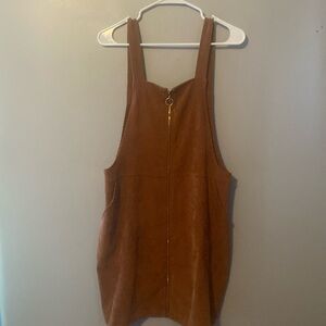 Brown zip up dress